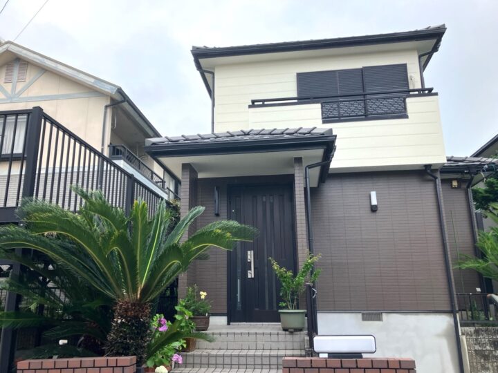 日進市　外壁塗装工事　屋根漆喰工事