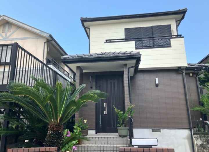 日進市　外壁塗装工事　屋根漆喰工事